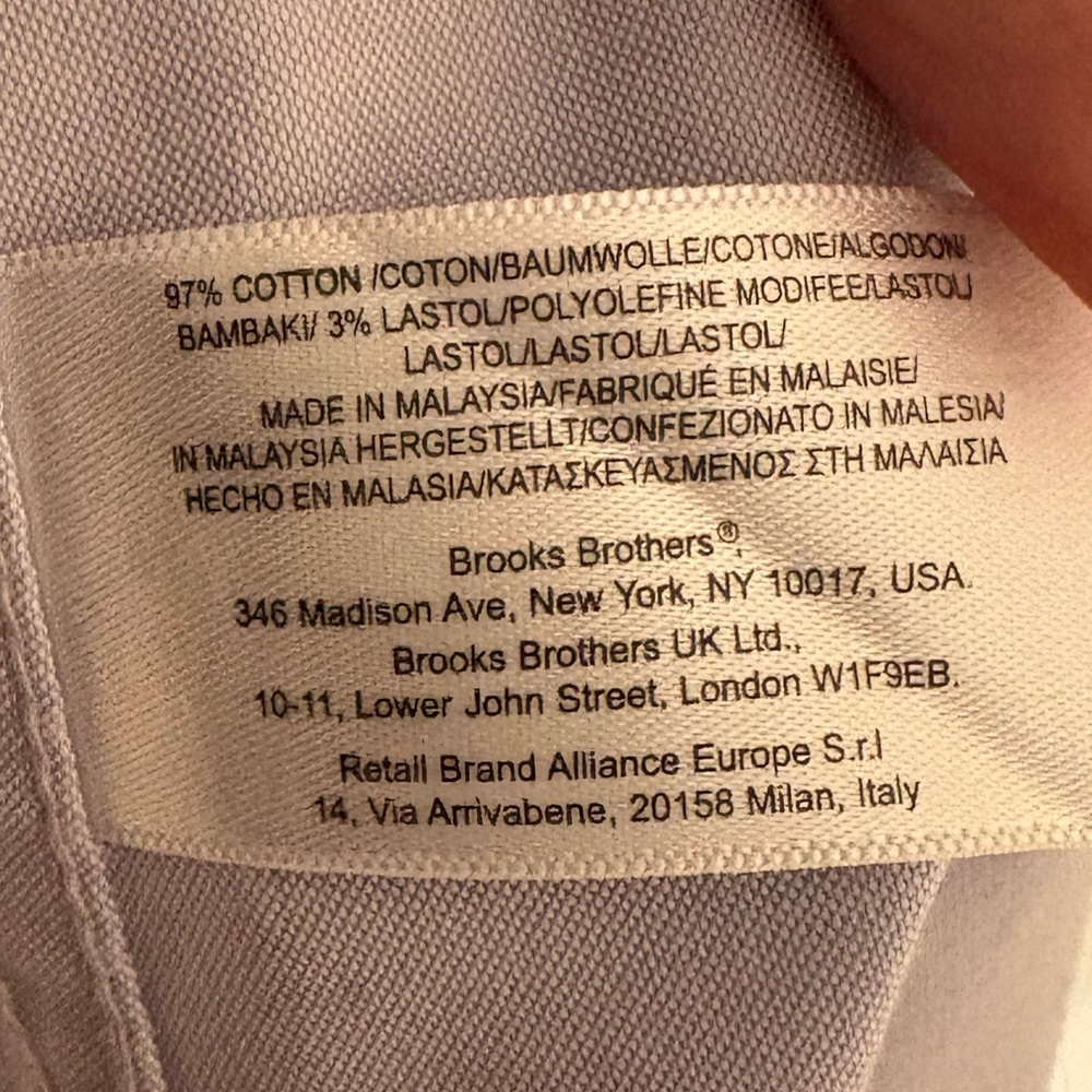 Women’s Brooks Brothers Lavender Tunic Button Up Cotton NonIron Top Shirt 12 - Picture 13 of 15